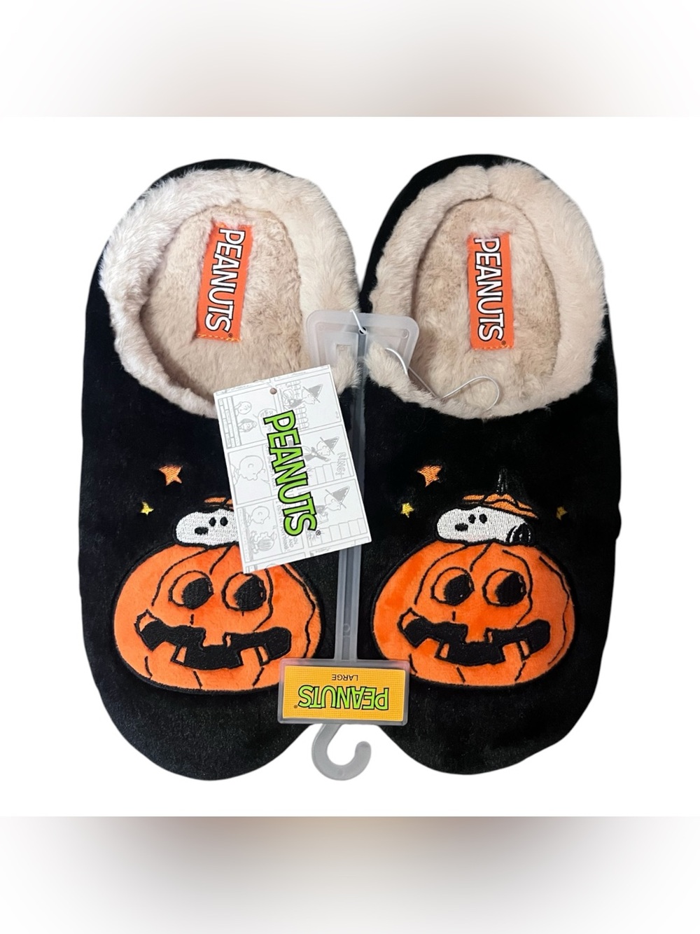 Peanuts Snoopy Halloween Pumpkin Slippers – Size Large – NWT